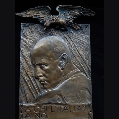 Benito Mussolini Bronze Plaque- Giannino Castiglioni  # 3291