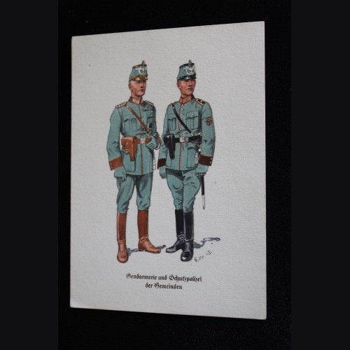 Deutsches Polizei Postcard Series Of The Ordnungspolizei- Card 4 # 3309