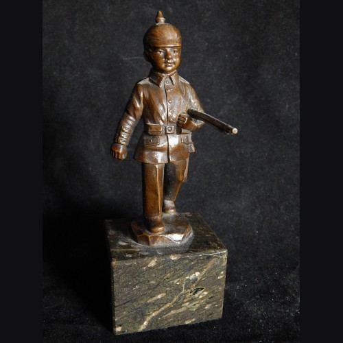 Bronze German Boy Soldier with Pickelhaube  # 3327