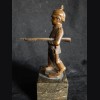 Bronze German Boy Soldier with Pickelhaube  # 3327