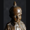 Bronze German Boy Soldier with Pickelhaube  # 3327