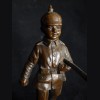 Bronze German Boy Soldier with Pickelhaube 