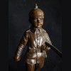 Bronze German Boy Soldier with Pickelhaube  # 3327