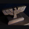 WWII German Prisoner-of-War Made Mahogany Covered Jewelry Box With Carved Spread Wing Eagle