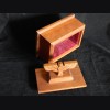 WWII German Prisoner-of-War Made Mahogany Covered Jewelry Box With Carved Spread Wing Eagle