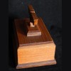 WWII German Prisoner-of-War Made Mahogany Covered Jewelry Box With Carved Spread Wing Eagle