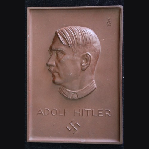 Adolf Hitler Relief Plaque- Rare Variant