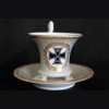 KPM Claw Foot Cup and Saucer- Iron Cross # 3332
