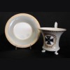 KPM Claw Foot Cup and Saucer- Iron Cross