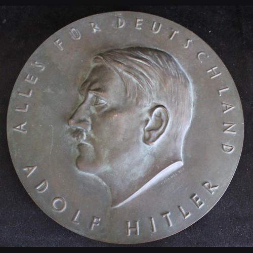 Alles für Deutschland Bronze Hitler Plaque- ( Kuhnel ) # 3345