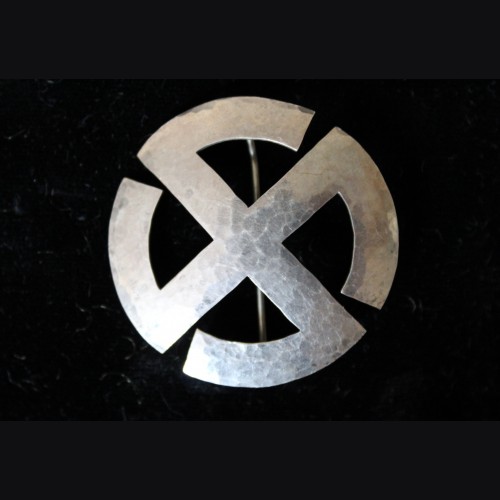 National Socialist Sun Wheel Swastika Brooch # 3382