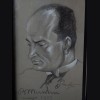 Original Benito Mussolini Charcoal Sketch- Cesare Annibale Musacchio