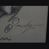 Original Benito Mussolini Charcoal Sketch- Cesare Annibale Musacchio # 3395