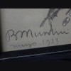 Original Benito Mussolini Charcoal Sketch- Cesare Annibale Musacchio # 3395