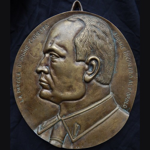 Benito Mussolini Bronze Plaque # 3397