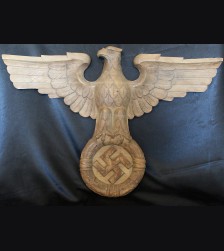 Large Early Hand Carved Oak Reich Adler # 3427