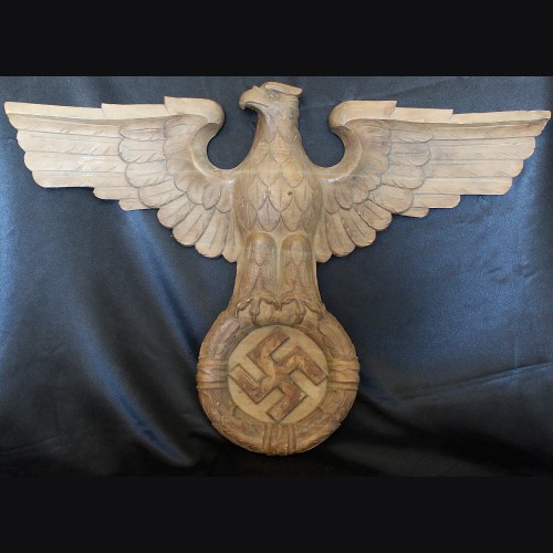 Large Early Hand Carved Oak Reich Adler