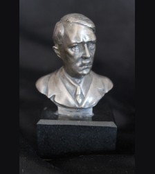 Adolf Hitler Desk Bust Cast In Silver- J.J Riedel  # 3432