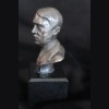 Adolf Hitler Desk Bust Cast In Silver- J.J Riedel 