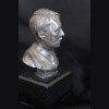 Adolf Hitler Desk Bust Cast In Silver- J.J Riedel  # 3432