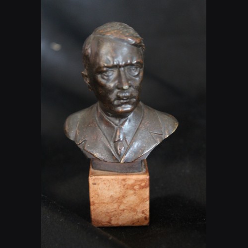 Adolf Hitler Desk Bust Cast In Bronze- J.J Riedel