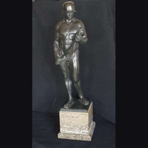 Large 18" Heroic Nude In Bronze-Karl Möbius ( 1876 - 1953 )