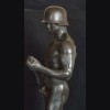 Large 18" Heroic Nude In Bronze-Karl Möbius ( 1876 - 1953 )
