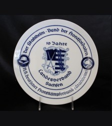 Meissen Stalhelm Plate for 1924- Landesverband Sachsen # 3440