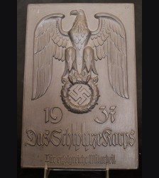 Allach Porcelain- 1937 Das Schwarze Korps Plaque- (T. Karner- Karl Diebitsch) # 3503