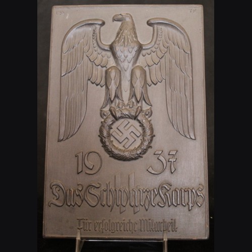 Allach Porcelain- 1937 Das Schwarze Korps Plaque- (T. Karner- Karl Diebitsch)