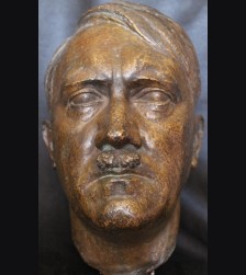 Rare Adolf Hitler Bronze Bust 2x Life- (Ottmar Obermaier) 1883-1958 # 3557
