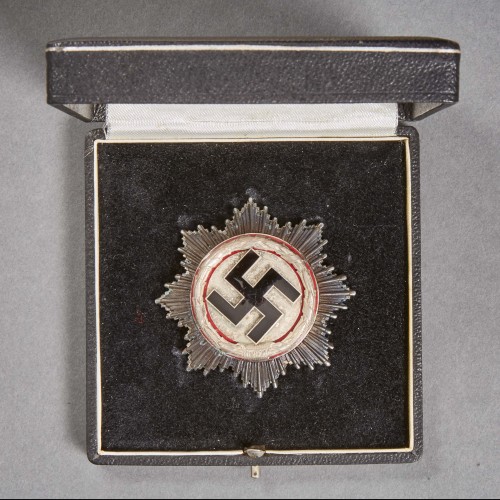 Cased German Cross in Silver- Deschler