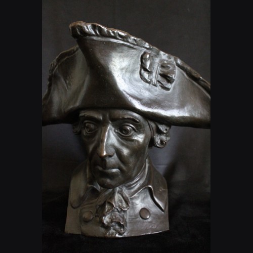 Frederick the Great Bronze Bust- Alte Fritz  (Lauchhammer) # 3282