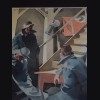 Luftwaffe Flak Crew Watercolor- Feurpause um Mitternacht
