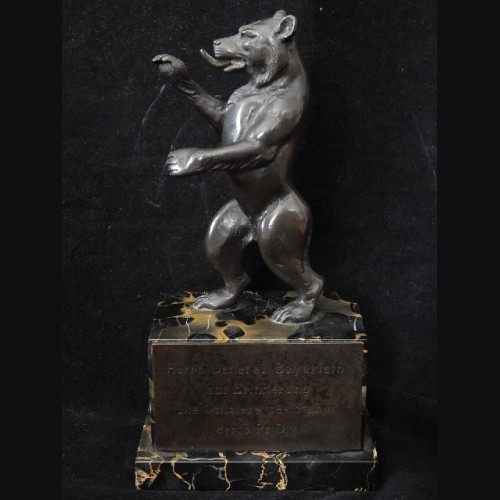 Bronze Berliner Bear Presentation- General Fritz Bayerlein