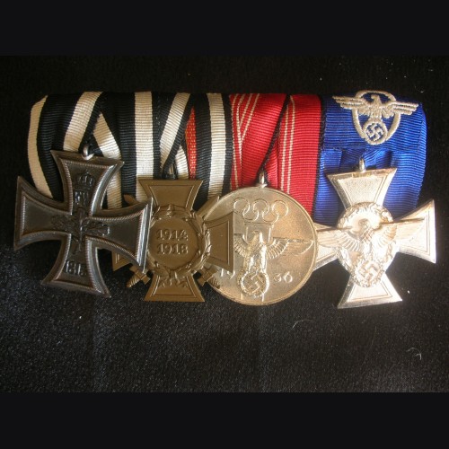 4 Place Imperial- 3rd Reich Medal bar 