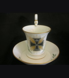 Iron Cross Patriotic Cup and Saucer- Meissen # 3124