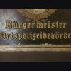 Deutsches Polizei Bulding Sign-Burgermeister Ortspolizeibehorde # 1930