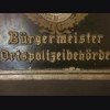 Deutsches Polizei Bulding Sign-Burgermeister Ortspolizeibehorde # 1930
