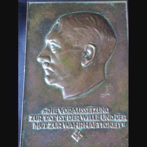 Adolf Hitler Plaque- Bronze # 1430