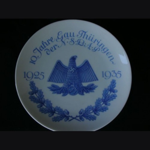 Gau Thueringen Anniversary Plate- Schoenau # 1700