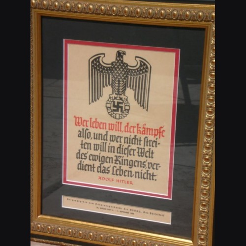 Third Reich Propaganda Poster- Framed # 1707