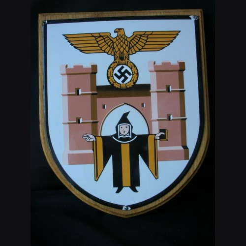 Munich Crest Porcelain Enamel Sign For Tram # 1716