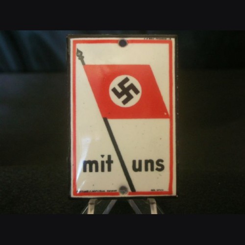 Mit Uns Door Plaque- Small # 1931