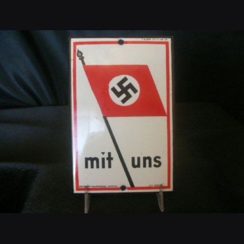 Mit Uns Door Plaque- Large # 1932