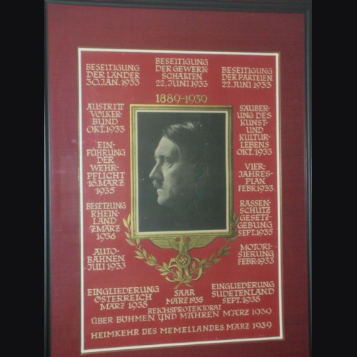 Adolf Hitler 1939 50th Birthday Poster and Postcard- Heinfrich Hoffmann # 1995