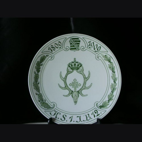 Meissen JÃ¤ger-Battalion  Nr.12 Saxony Centennial Plate. # 689