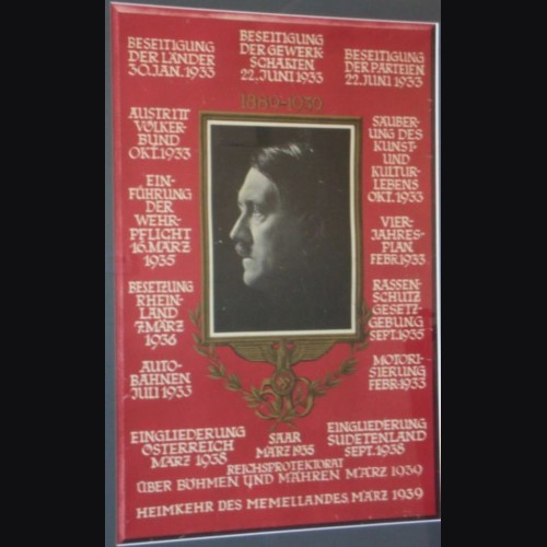 Hitler 50Th Birthday Poster W/ Matching Postcard # 849