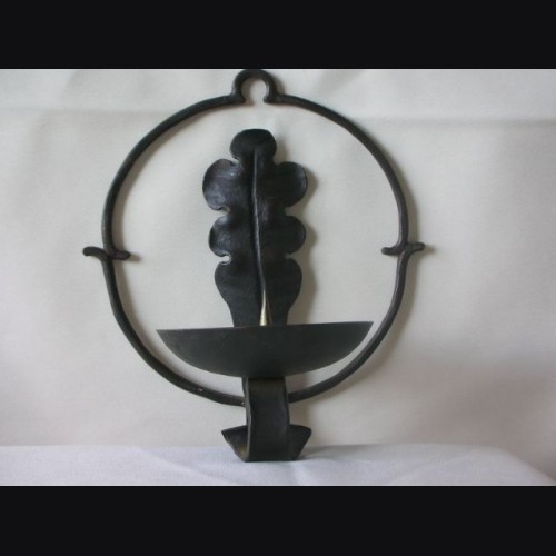 Iron Wall Mount Oakleaf Candle Holder # 999